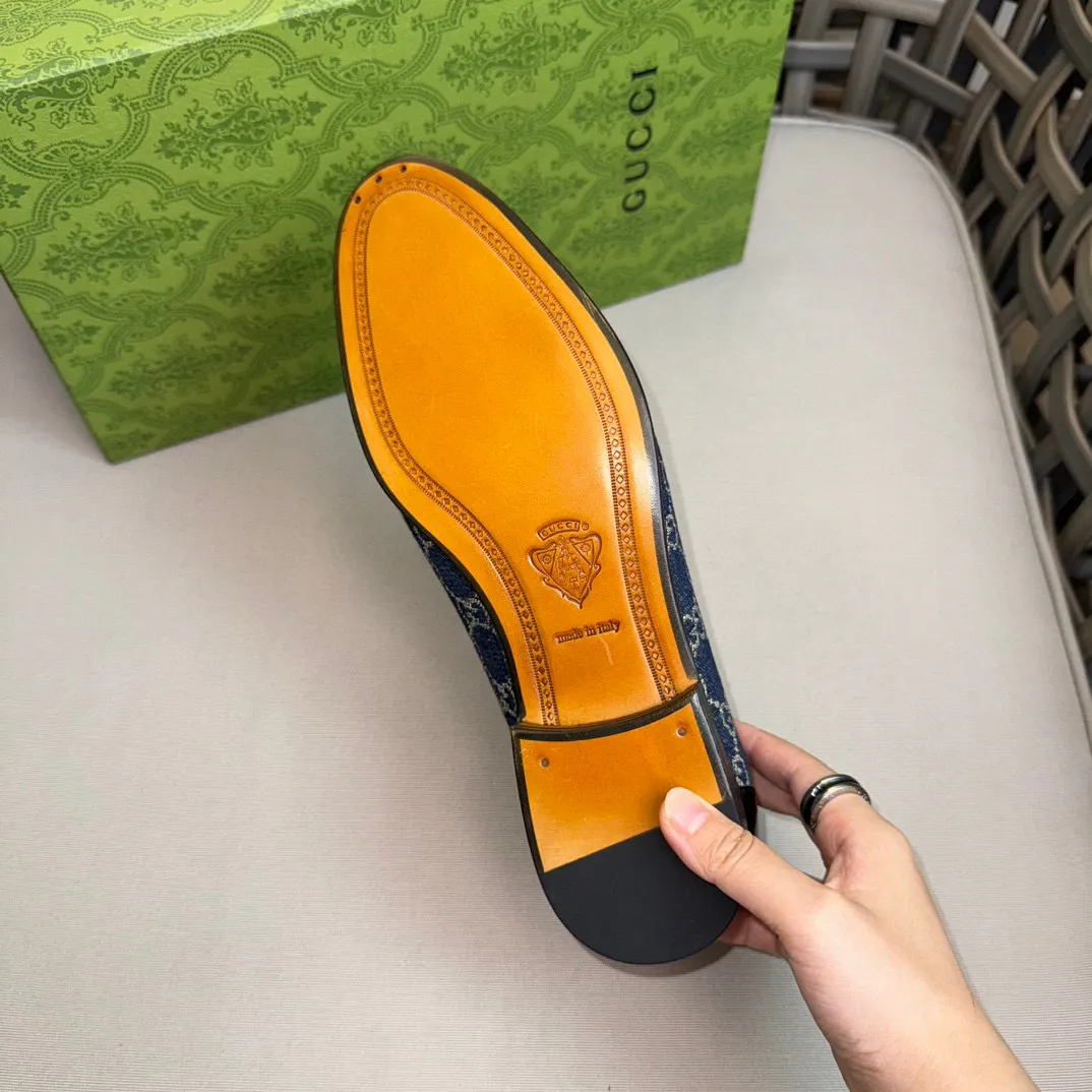 Men's shoes 💰900 Gucci～High-end genuine leather outsole men's casual leather shoes｜The upper is made of imported original presbyopic canvas fabric with top layer cowhide material｜Classic horsebit decoration｜Genuine leather handmade tassel embellishment｜Low-key luxury temperament｜Comfortable foot feeling｜Imported genuine leather outsole｜First layer cowhide inner padding｜Fine details Size: 39-44 (customized at 45.46)